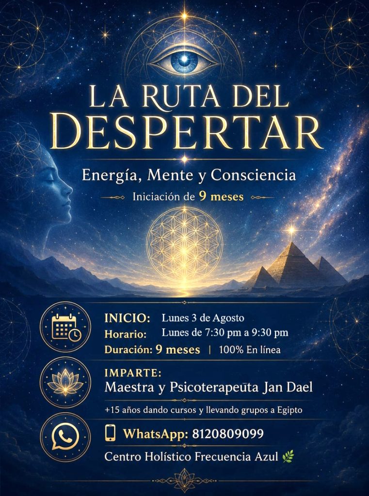 LA RUTA DEL DESPERTAR: Energía, Mente y Consciencia Iniciación de 9 meses para activar tus dones, recordar quién eres y caminar tu proceso con guía real. 👥 Dirigido a hombres y mujeres interesados en el despertar y activación de sus dones y herramientas, así como guía en el proceso.